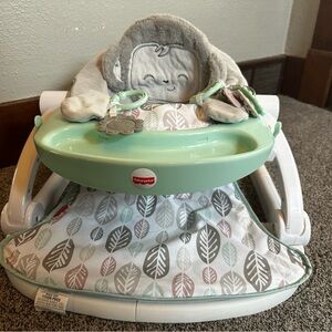 Fisher-Price Mint Green Baby Seat with Monkey Design